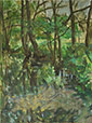 Wald mit Flusslauf | 1990 | in Privatbesitz | Öl auf Leinwand | 61cm x 80cm