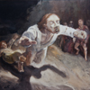 o. T. ('Christus, du musst blind gewesen sein')| 1990 | oil on canvas | 100 cm x 100 cm